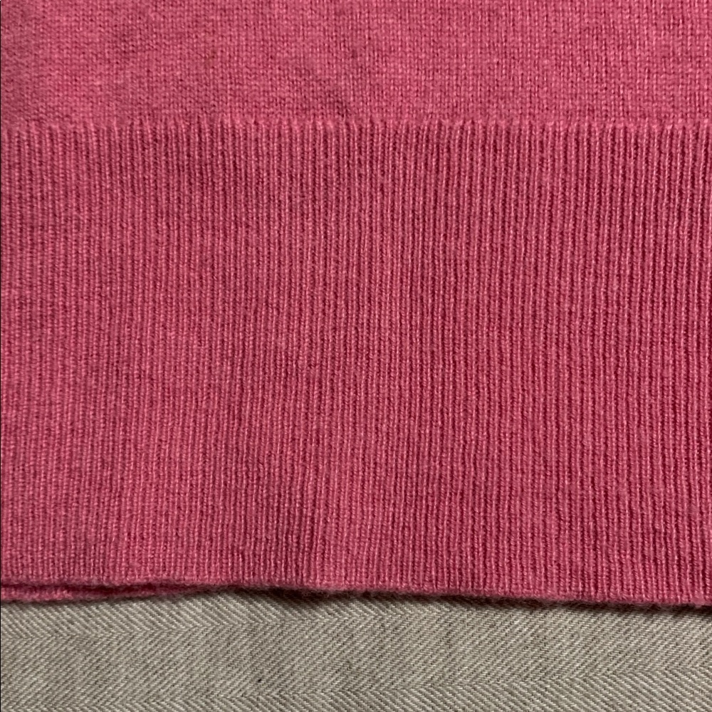 J.Crew Women Classic-Fit Pink Medium Cashmere Floral Peace Embroidery Sweater - Picture 4 of 12